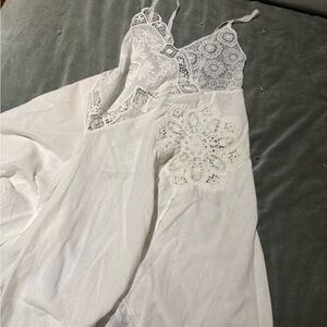 Asymmetric white handkerchief lace dress  NWT